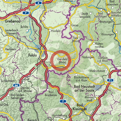 Landkarte Poppenhausen (Wasserkuppe)