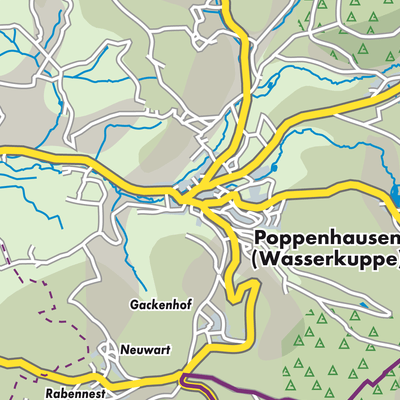 Übersichtsplan Poppenhausen (Wasserkuppe)