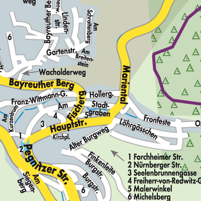 Stadtplan Pottenstein