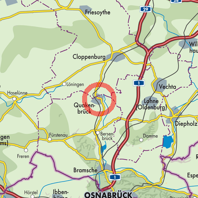 Landkarte Quakenbrück