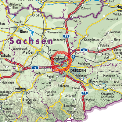 Landkarte Radebeul