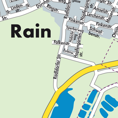 Stadtplan Rain
