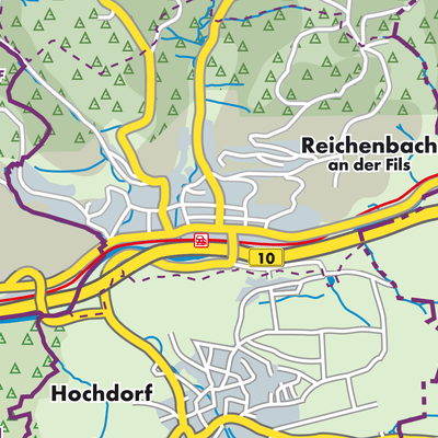 Übersichtsplan Reichenbach an der Fils
