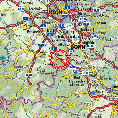 Landkarte Rheinbach