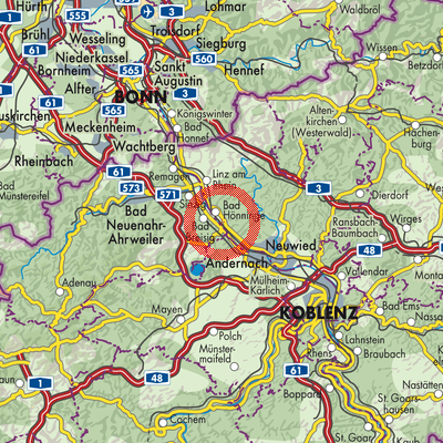 Landkarte Rheinbrohl