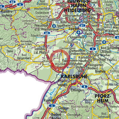Landkarte Rheinzabern