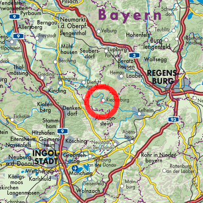 Landkarte Riedenburg