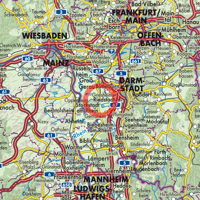 Landkarte Riedstadt
