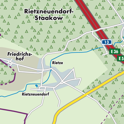 Übersichtsplan Rietzneuendorf-Staakow