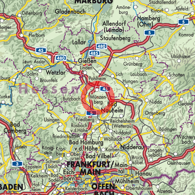 Landkarte Rockenberg