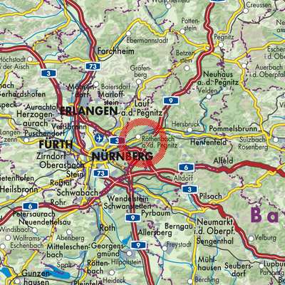 Landkarte Röthenbach an der Pegnitz