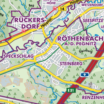 Übersichtsplan Röthenbach an der Pegnitz