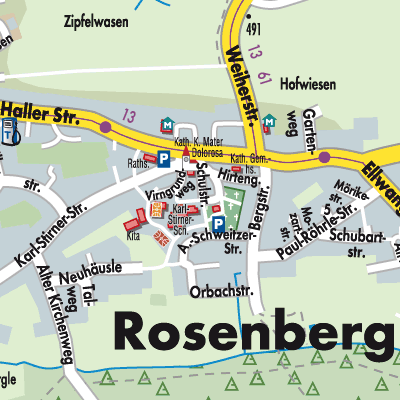 Stadtplan Rosenberg