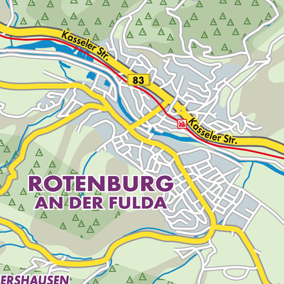 Übersichtsplan Rotenburg an der Fulda
