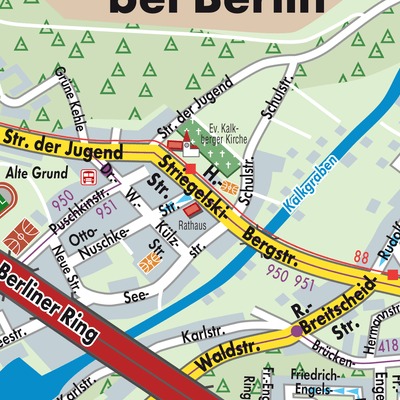 Stadtplan Rüdersdorf bei Berlin