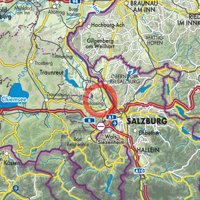 Landkarte Saaldorf-Surheim