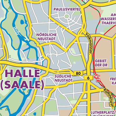 Übersichtsplan Halle (Saale)