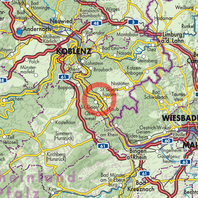 Landkarte Sankt Goarshausen