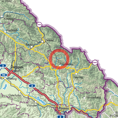 Landkarte Sankt Oswald-Riedlhütte