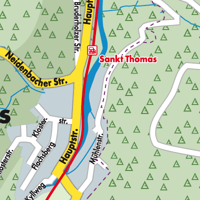 Stadtplan Sankt Thomas
