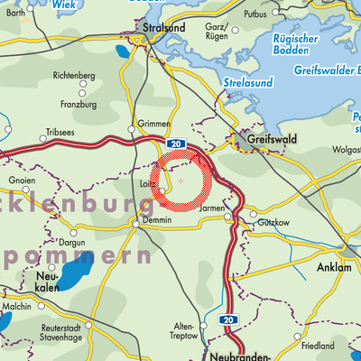 Landkarte Sassen-Trantow