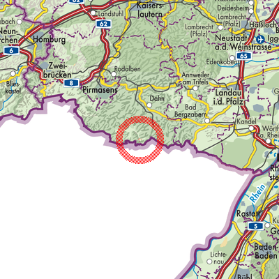 Landkarte Schönau (Pfalz)