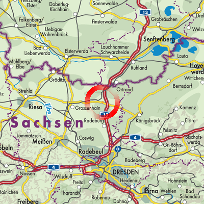 Landkarte Schönfeld
