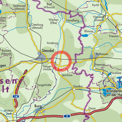 Landkarte Schönhausen (Elbe)
