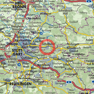 Landkarte Schorndorf