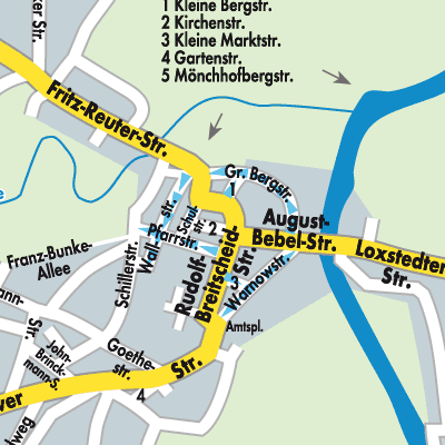 Stadtplan Schwaan
