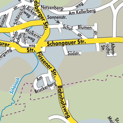 Stadtplan Schwabsoien