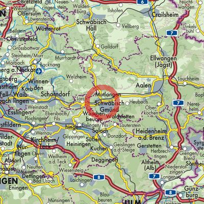 Landkarte Schwäbisch Gmünd