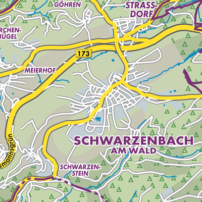 Übersichtsplan Schwarzenbach am Wald
