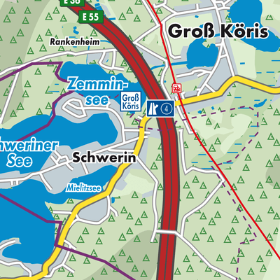 Übersichtsplan Schwerin