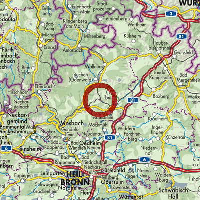 Landkarte Seckach