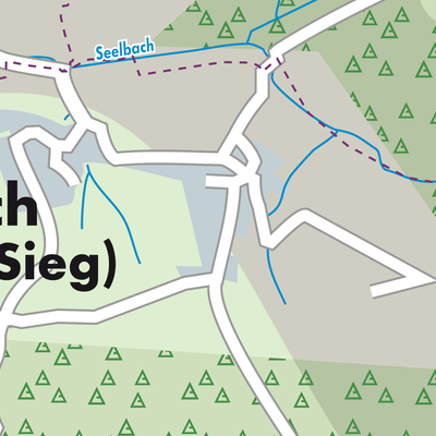 Stadtplan Seelbach bei Hamm (Sieg)