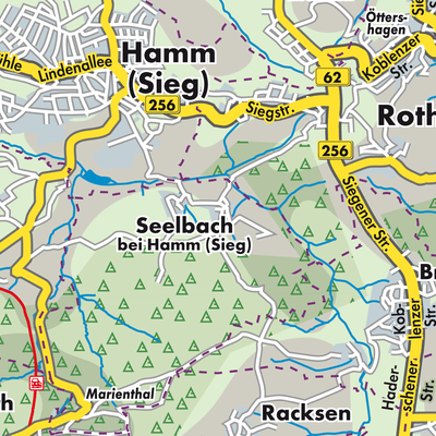 Übersichtsplan Seelbach bei Hamm (Sieg)