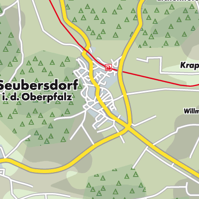 Übersichtsplan Seubersdorf in der Oberpfalz