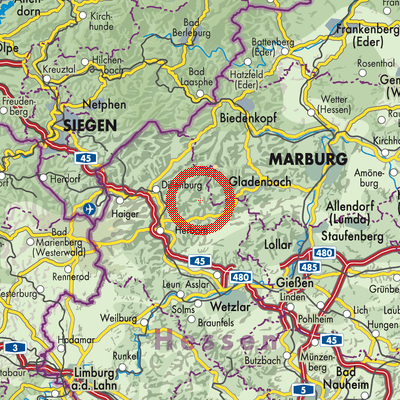 Landkarte Siegbach