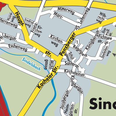 Stadtplan Sindelsdorf
