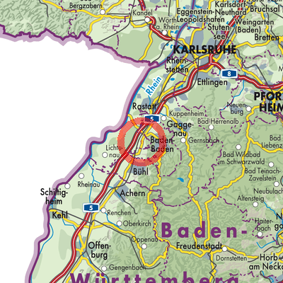 Landkarte Sinzheim