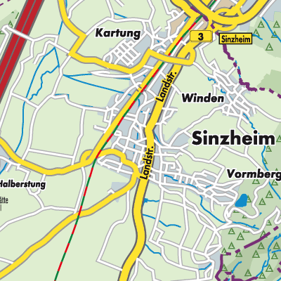 Übersichtsplan Sinzheim