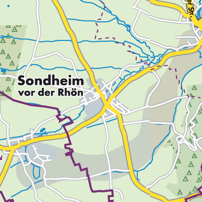 Übersichtsplan Sondheim v.d.Rhön