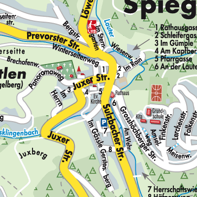 Stadtplan Spiegelberg