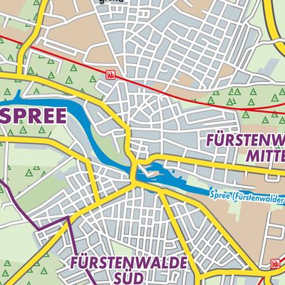 Übersichtsplan Fürstenwalde/Spree