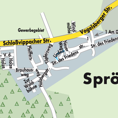 Stadtplan Sprötau