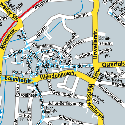 Stadtplan Sankt Wendel