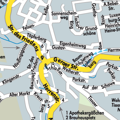 Stadtplan Stadtroda