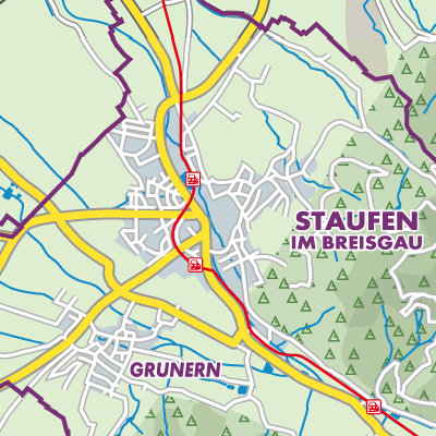 Übersichtsplan Staufen im Breisgau