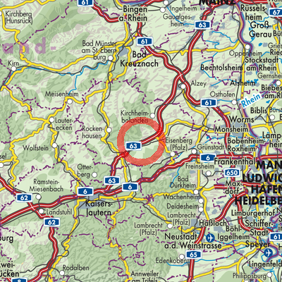 Landkarte Steinbach am Donnersberg